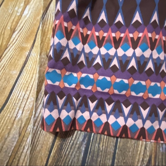 J Crew Purple Blue Gemstone Print Salon Mini Skirt - Picture 3 of 6